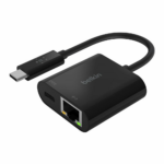 Belkin USB-C to Ethernet + Charge Adapter - Black