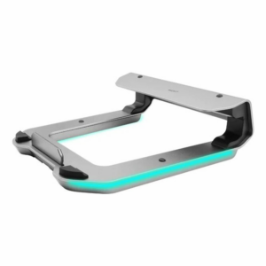Macally stojan Laptop Riser with 4-Port USB 3.0 and RGB Lighting  - Silver Aluminium