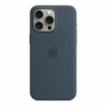 iPhone 15 Pro Max Silicone Case with MagSafe - Storm Blue