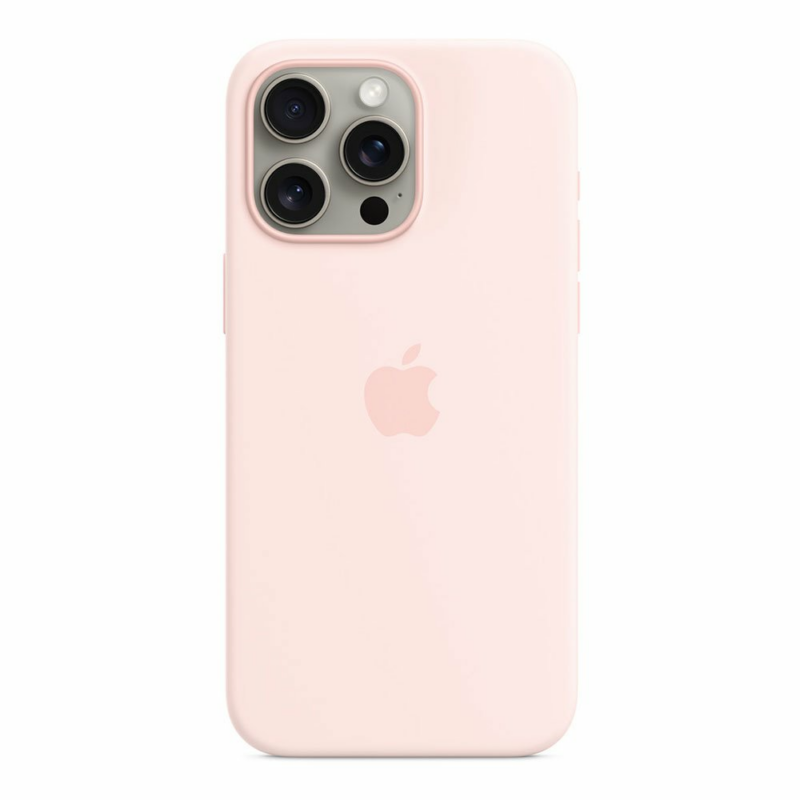 iPhone 15 Pro Max Silicone Case with MagSafe - Light Pink