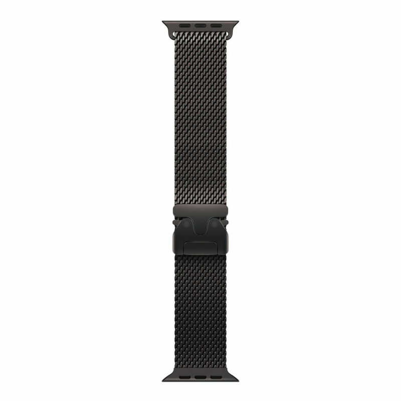 Apple Watch 49mm Black Titanium Milanese Loop - Large