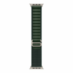 Apple Watch 49mm Dark Green Alpine Loop - Small - Natural Titanium Finish