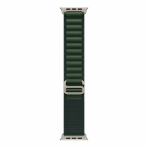 Apple Watch 49mm Dark Green Alpine Loop - Small - Natural Titanium Finish