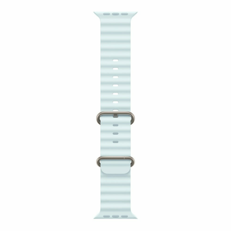 Apple Watch 49mm Ice Blue Ocean Band - Natural Titanium Finish