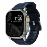Nomad remienok Rugged Strap pre Apple Watch 44/45/49mm - Atlantic Blue/Silver Hardware