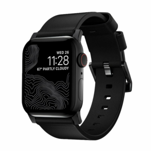 Nomad kožený remienok pre Apple Watch 42/44/45 mm - Modern Black/Black Hardware