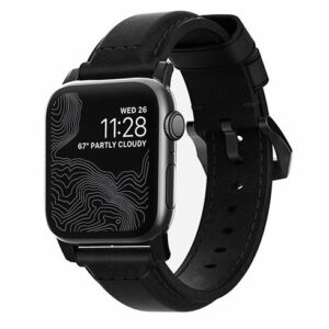 Nomad kožený remienok pre Apple Watch 42/44/45 mm - Traditional Black/Black Hardware