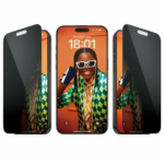 PanzerGlass ochranné sklo UWF Privacy pre iPhone 15 Pro Max - Black Frame