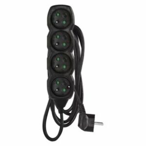 EMOS Predlzovaci kabel 16A (4zás.) 3M  ČIERNY