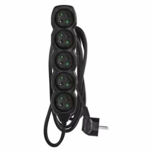 EMOS Predlzovaci kabel 16A (5zás.) 3M  ČIERNY