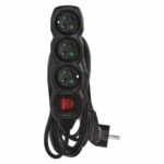 EMOS Predlzovaci kabel 16A (3zás. + vypínač) 5M ČIERNY