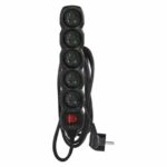 EMOS Predlzovaci kabel 16A (5zás. + vypínač) 3M ČIERNY
