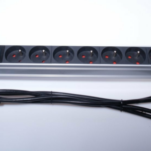 PremiumCord Panel napájací 1U do 19" racku