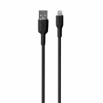 Puro kábel Soft Silicone Cable USB-A to Lightning 1.5m - Black