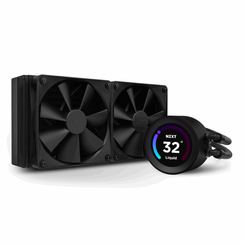 NZXT AIO liquid cooler CPU Kraken 240 ELITE / 2x120mm fan / 4-pin PWM / LCD display / black