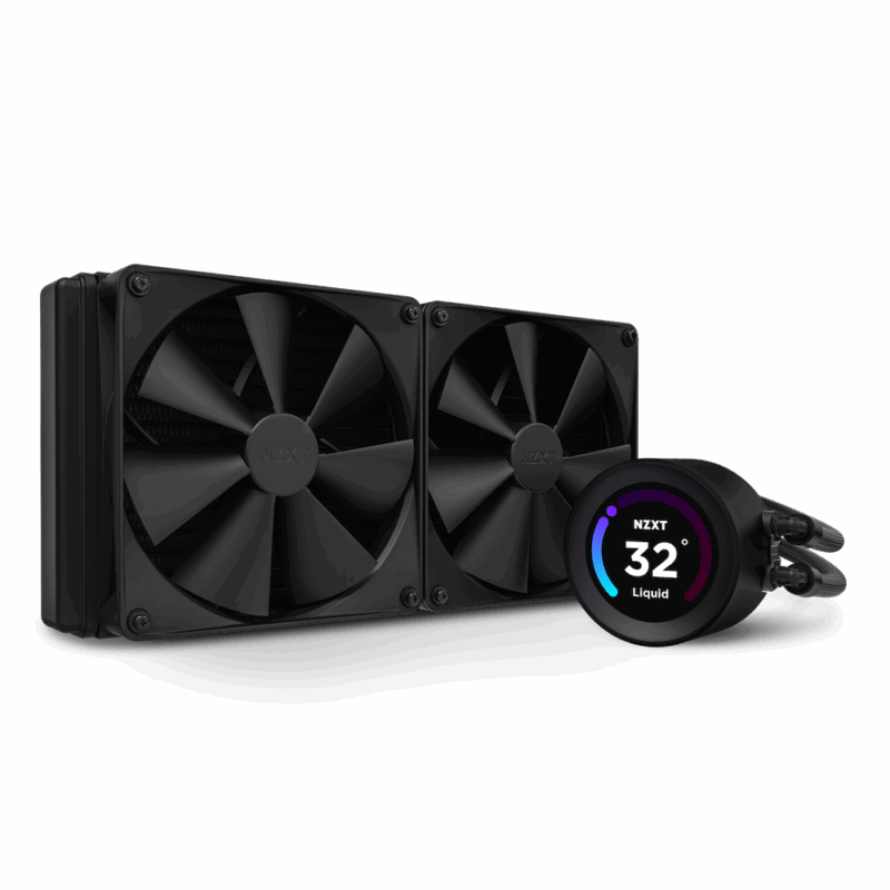 NZXT AIO liquid cooler CPU Kraken 280 ELITE / 2x140mm fan / 4-pin PWM / LCD display / black