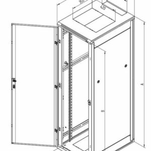 TRITON 19" stojanový rozvádzač  RMA 22U  800 x 1000 mm perforovane dvere Cierny
