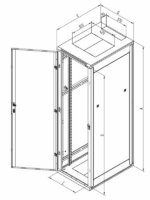 TRITON 19" stojanový rozvádzač  RMA 27U  600 x 1200 mm