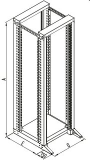 TRITON 19" dvojdielny otvorený stojan RSX