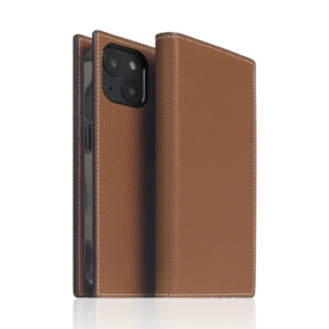 SLG Design puzdro D6 Hybrid Grain Case pre iPhone 14 - Saddle Brown