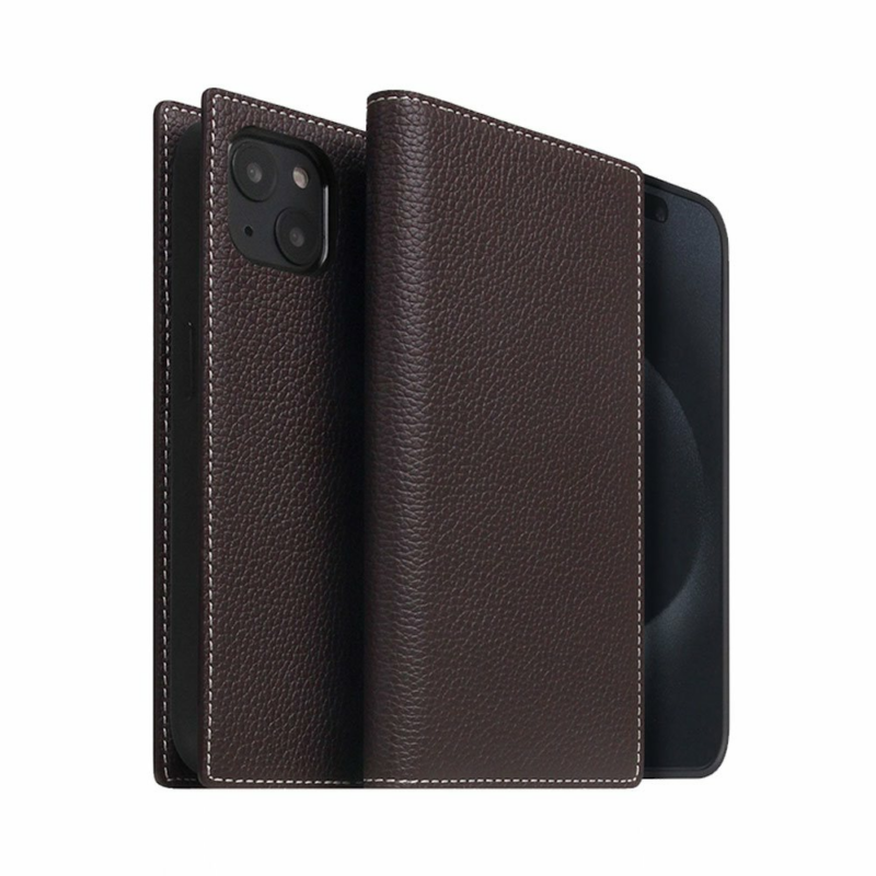 SLG Design puzdro D8 Magsafe Full Grain Leather pre iPhone 15 - Brown