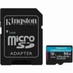 Kingston 64GB microSDXC Canvas Go Plus 170R A2 U3 V30 Card + adaptér