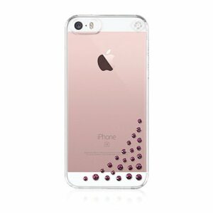 Swarovski kryt Diffusion pre iPhone SE/5s/5 - Fuchsia