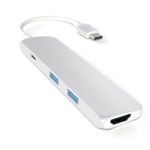 Satechi USB-C Slim Multiport adaptér - Silver Aluminium