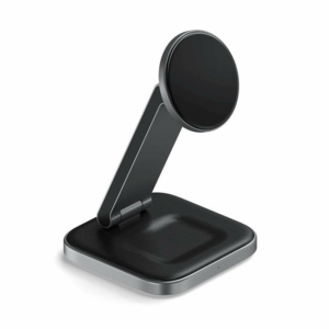 Satechi 2-in-1 Foldable Qi2 Wireless Charging Stand - Space Gray