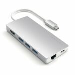 Satechi USB-C Multiport adaptér 4K 8ports V2 - Silver Aluminium
