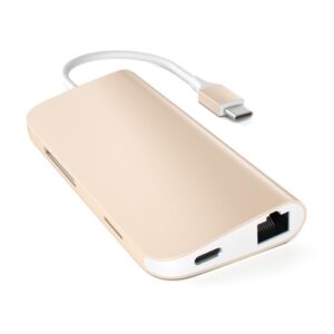 Satechi USB-C Multiport adaptér 4K 8ports - Gold Aluminium