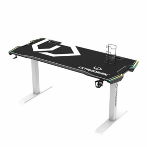 ULTRADESK Herný stôl FORCE SNOW - biely