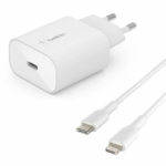 Belkin 25W PD 3.0 PPS USB-C Wall Charger + USB-C/Lightning kábel 1m - White