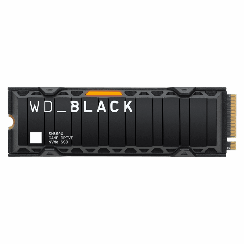 WD Black SN850X SSD 1TB M.2 NVMe Gen4 7300/6300 MBps with Heatsink (PS5 ready)