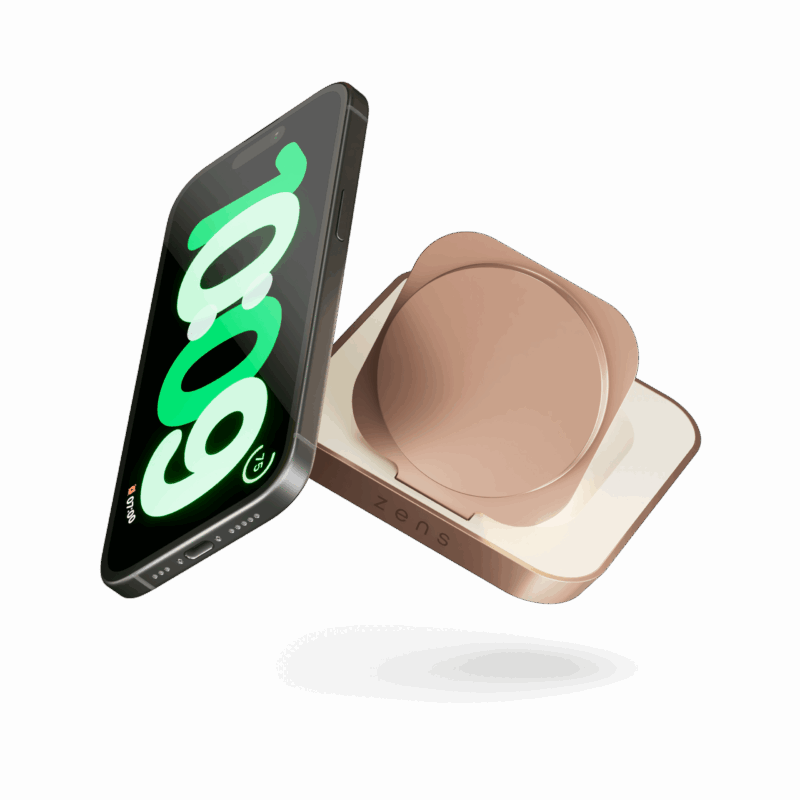 ZENS Magnetic Nightstand Charger Copper
