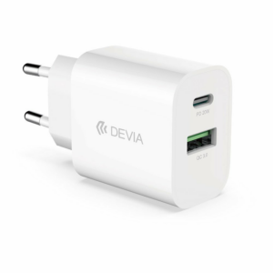 Devia sieťová nabíjačka Smart Series PD& QC 20W V2 - White