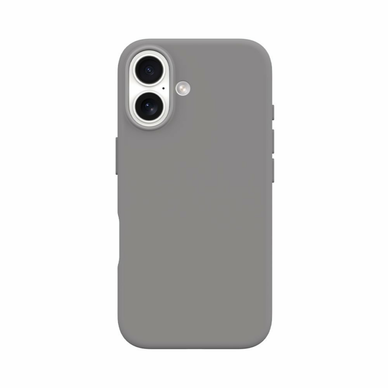 Devia kryt Nature Series Silicone Magnetic Case pre iPhone 16 - Gray White