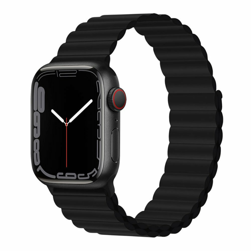 Devia remienok Deluxe Series Sport3 Silicone Magnet Band 44/45/46mm - Black