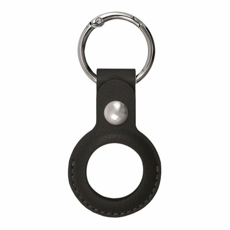 Xqisit puzdro NP Faux Leather Keyring pre AirTag - Black