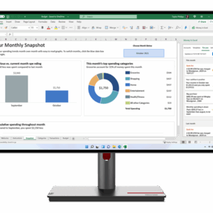 Lenovo ThinkVision P27q-30 27" 2560x1440 QHD IPS 16:9 4ms 1000:1 350cd HDMI DP USB Pivot