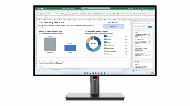 Lenovo ThinkVision P27q-30 27" 2560x1440 QHD IPS 16:9 4ms 1000:1 350cd HDMI DP USB Pivot