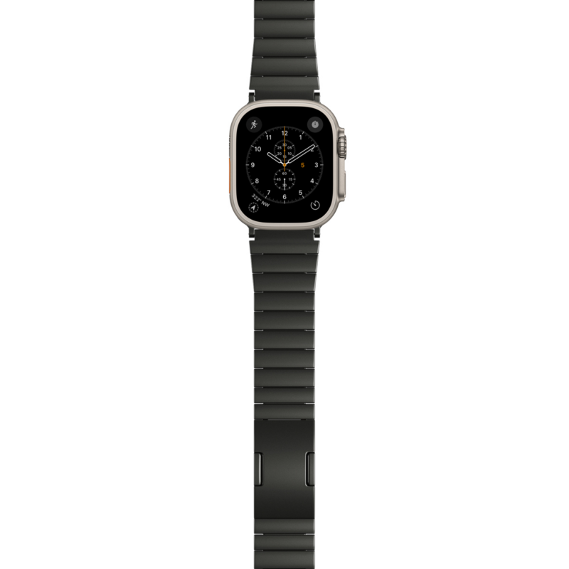 Epico UNUM Titanium Watch Band for Apple Watch SE/Series 1- 9 (42/44/45mm)/10 (46mm)/Ultra (49mm) - čierna