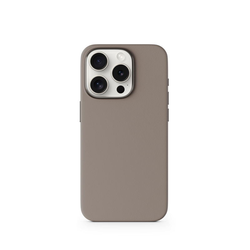 Epico Mag+ Leather Case iPhone 15 Pro - piesková