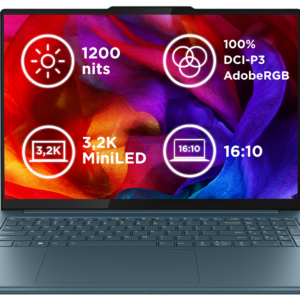 Lenovo Yoga 9 Pro 16IMH9 Ultra9-185H 64GB 1TB-SSD 16"3.2K miniLED AG AIBoost RTX4070-8GB Win11Pro Tidal Teal