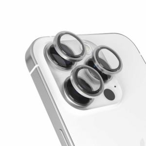 iStores by Epico Aluminium Lens Protector pro Apple iPhone 16 Pro / 16 Pro Max - stříbrná