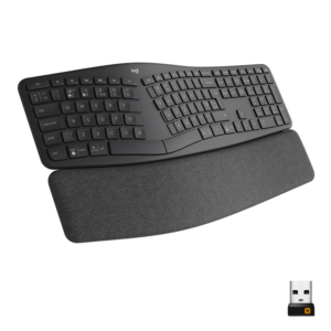 Logitech K860 ERGO - bezdrôtová delená klávesnica - DE - GRAPHITE