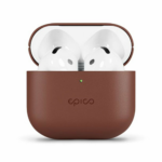 Epico Leather Case Airpods 4/Airpods 4 (ANC) - hnedá