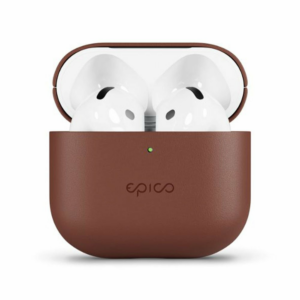 Epico Leather Case Airpods 4/Airpods 4 (ANC) - hnedá