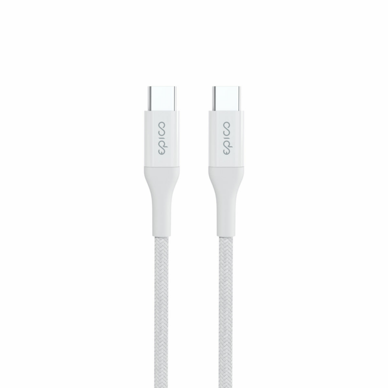 iStores by Epico Braided PD Cable 1.2m USB-C to USB-C - biely