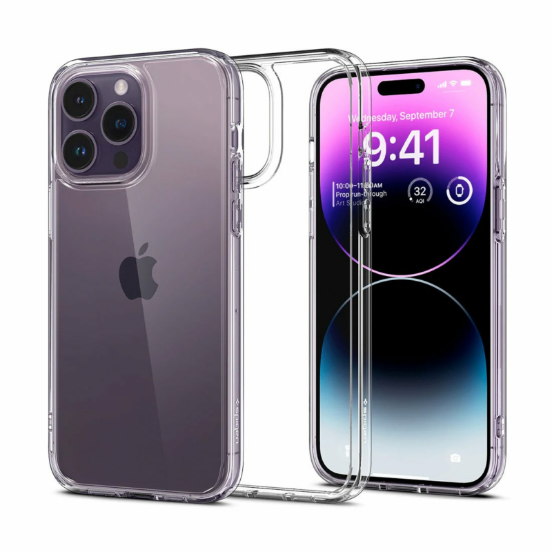 Spigen kryt Ultra Hybrid pre iPhone 14 Pro - Crystal Clear